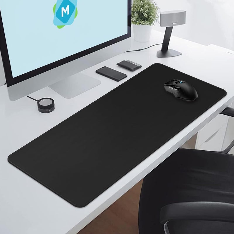 DIGSOM Black Mouse Pad Gaming Keyboard Pad 31.5 x 11.8 in Large Computer Mouse Pad with Anti-Slip Rubber Base and Stitched Edges, Extended Mouse Mat for Gaming Working - Image 4